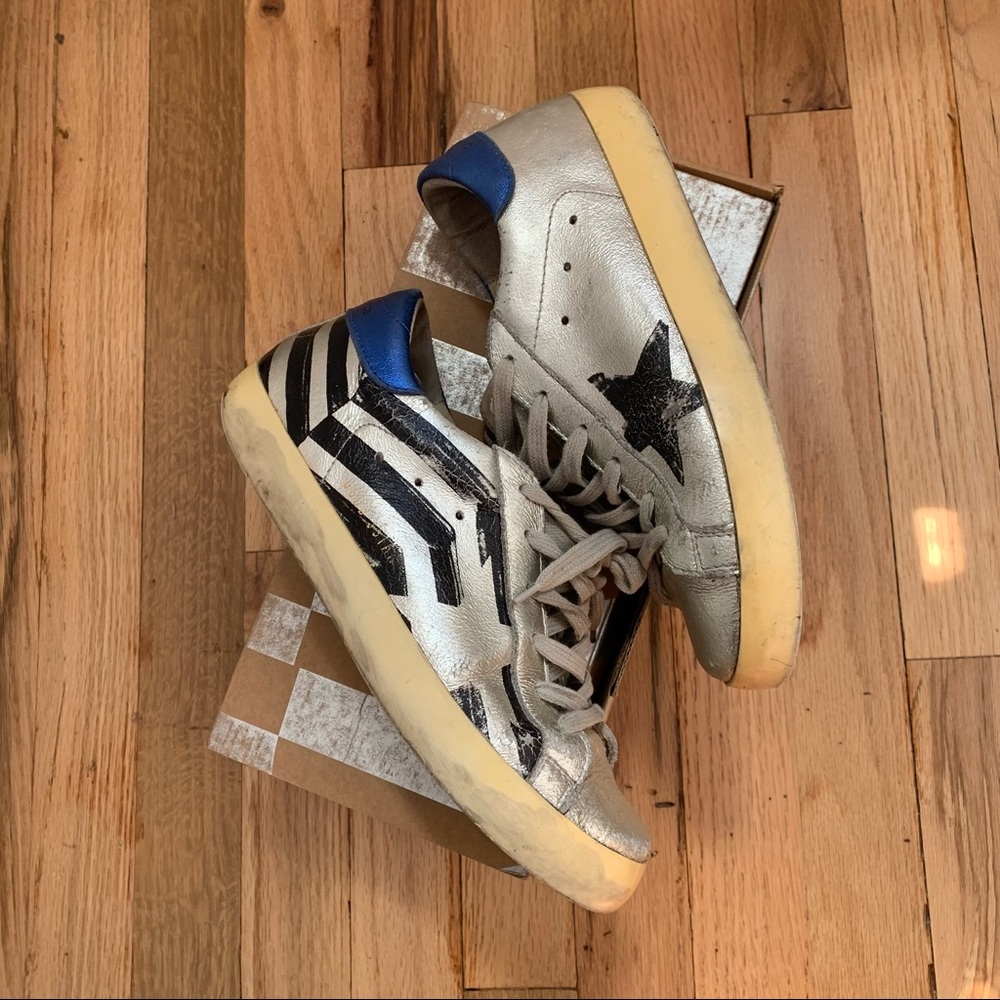 Golden Goose Silver Sneakers - Picture 7 of 11
